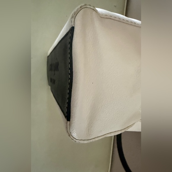 Kate Spade Black and Cream Leather Satchel Purse with Bow Accent - Picture 12 of 16